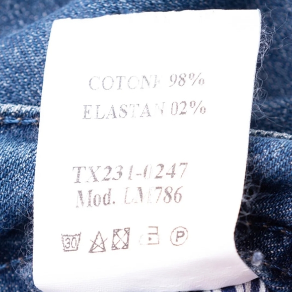 NWT CHILI PEPPERS Jeans Made in Italy W28 Stretch Distressed Faded Flare - Picture 5 of 7